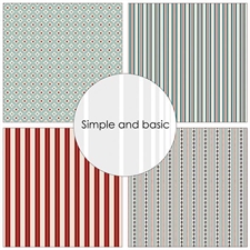 Simple and Basic Design Papers - Christmas Patterns (lille)