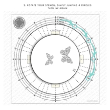 Sunbird Spark Stencils 360°™ - Stencil 8" / Abstract Butterflies