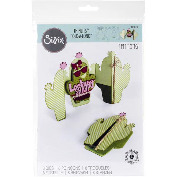SizzixThinlits Die Set - Fold-a-Long Card / Cactus