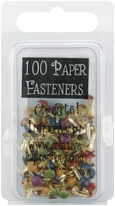 Creative Impressions Mini Metal Paper Fasteners (Brads) - Heritage Matte