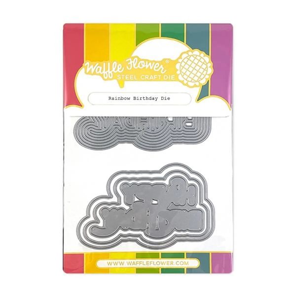 Waffle Flower Die - Rainbow Birthday