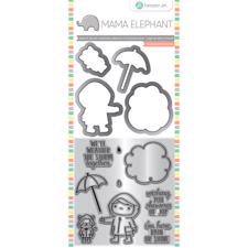 Mama Elephant / Hampton Art Clear Stamp & Die Set - Showers Of Joy