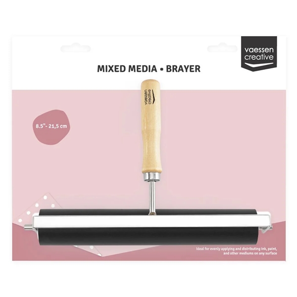 Vaessen Mixed Media Brayer (m. træhåndtag)  - 21,5 cm (stor)