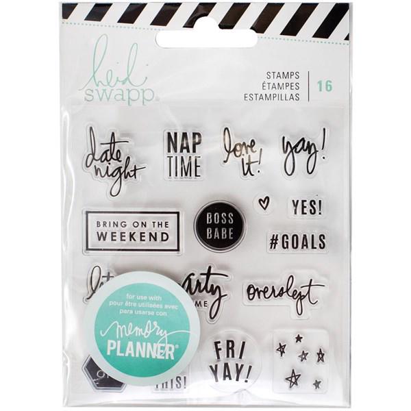Heidi Swapp Planner System - Clear Stamps / Weekend