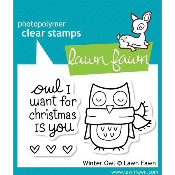 Lawn Fawn Clear Stamp - Winter Owl