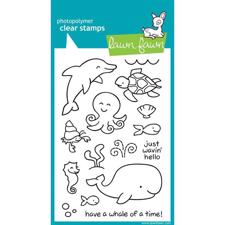 Lawn Fawn Clear Stamp Set - Critters In The Sea