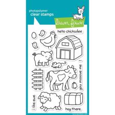 Lawn Fawn Clear Stamp Set - Critters On The Farm