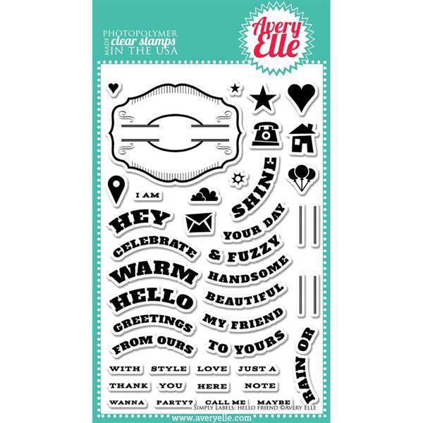 Avery Elle Clear Stamp - Hello Friend