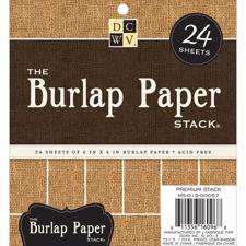 DCWV Burlap Paper Stack 6x6"