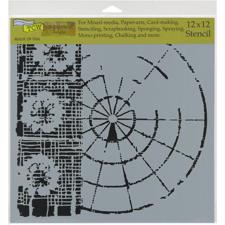 Crafter's Workshop Template 12x12" - Floral Radar 
