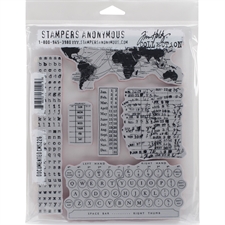 Tim Holtz Cling Rubber Stamp Set - Documented