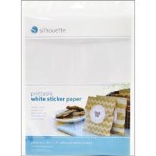 Silhouette Printable Sticker Paper - White