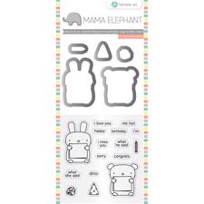 Mama Elephant / Hampton Art Clear Stamp & Die Set - Dos Amigos (mini)
