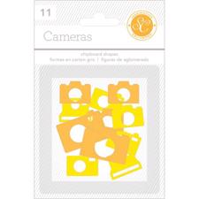Studio Calico Essentials - Chipboard Cameras / Yellow & Orange