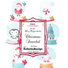 Felicita Design Card Toppers (9x9 cm) - Christmas Snowbal