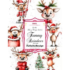 Felicita Design Card Toppers (9x9 cm) - Funny Reindeer