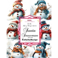 Felicita Design Card Toppers (9x9 cm) - Santa Snowman