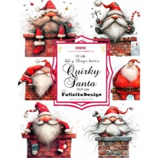 Felicita Design Card Toppers (9x9 cm) - Quirky Santa