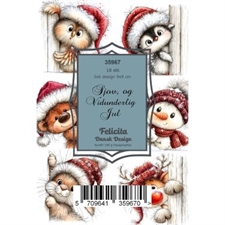 Felicita Design Card Toppers (9x9 cm) - Sjov og Vidunderlig Jul