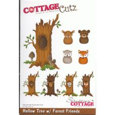 Cottage Cutz  Die -  Hollow Tree w. Forest Friends (træ med dyr)
