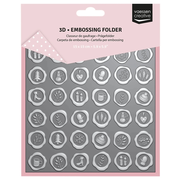 Vaessen Creative 3D Embossing Folder - Wax Seals