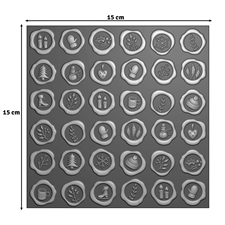 Vaessen Creative 3D Embossing Folder - Wax Seals