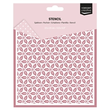 Vaessen Creative Stencil 15x15 cm - Holly Leaves