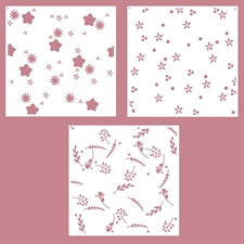 Vaessen Creative Stencil 15x15 cm - Layered Set / Flowers & Stars