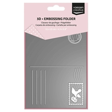 Vaessen Creative 3D Embossing Folder A6 - From the Postbox / Postcard