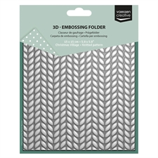 Vaessen Creative 3D Embossing Folder - Knitted Pattern