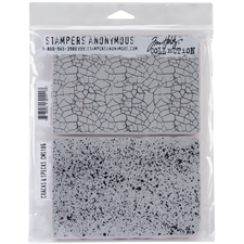 Tim Holtz Cling Rubber Stamp Set - Cracks & Specks