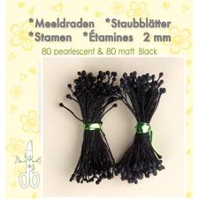 Leane Flower Foam Stamens - Black