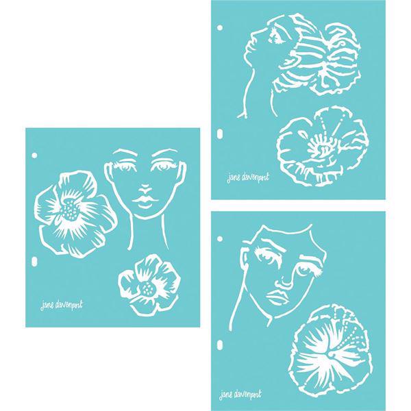 Jane Davenport Stencil Set - Flower Girls
