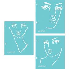 Jane Davenport Stencil Set - Good Faces
