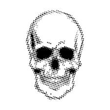 Andy Skinner / Creative Expressions Stencil - Half Tone Skull