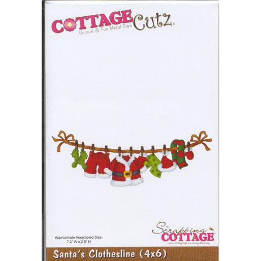 Cottage Cutz  Die - Santa\'s Clotheline