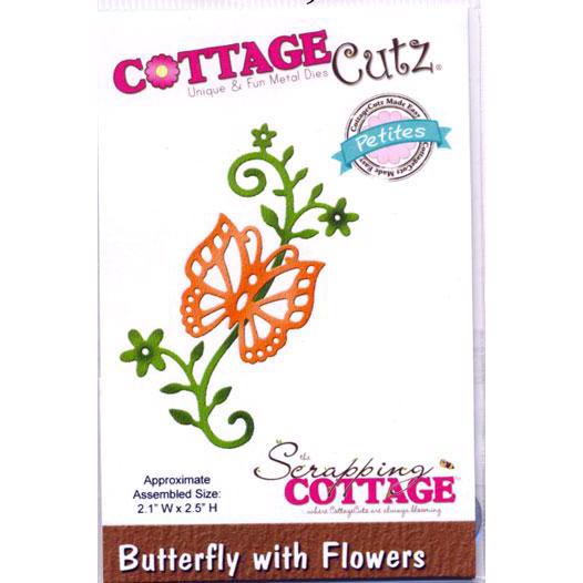 Cottage Cutz  Die - Butterfly with Flowers