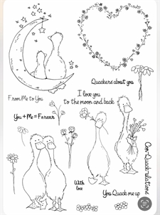 CraftAddictionUK Clear Stamp Set A5 - Quackers (and)