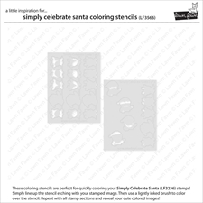 Lawn Fawn Clippings Coloring Stencils - Simply Celebrate Santa