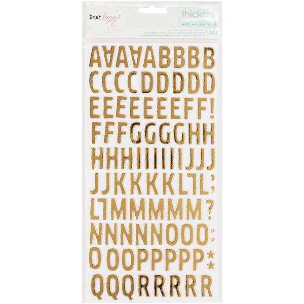 Thickers Alphabet - Woodland Gold Foiled Foam