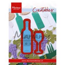 Marianne Design Creatables - Wine bottle & Glass