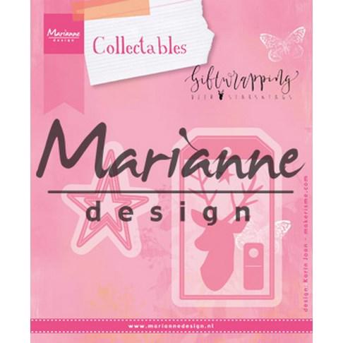Marianne Design Collectables - Giftwrapping / Karin\'s Deer, Stars & Tag