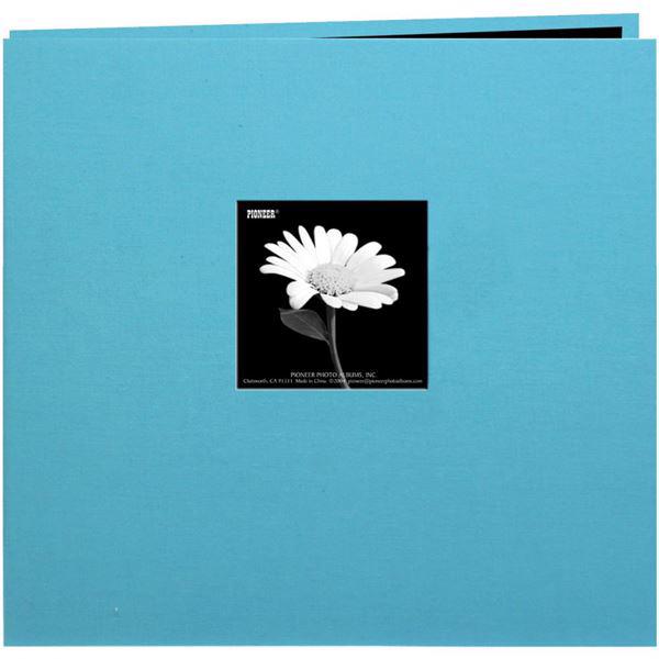 Scrapbooking Album - Postbound Cloth / Turquoise Blue