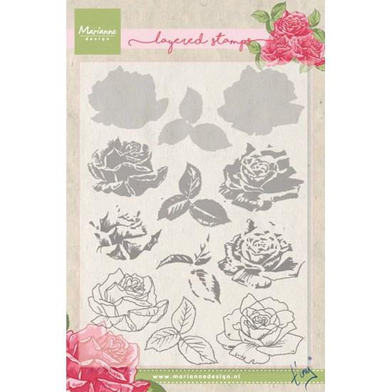 Marianne Design Clear Stamp  - Layering / Tiny\'s Rose
