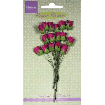 Marianne Design Paper Flowers - Rosebuds / Medium Pink