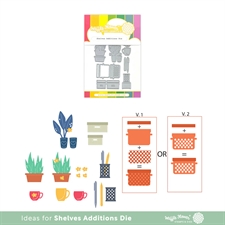 Waffle Flower Die - Shelves Additions