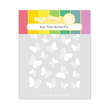 Waffle Flower Stencil Set - Duo-Tone Butterfly