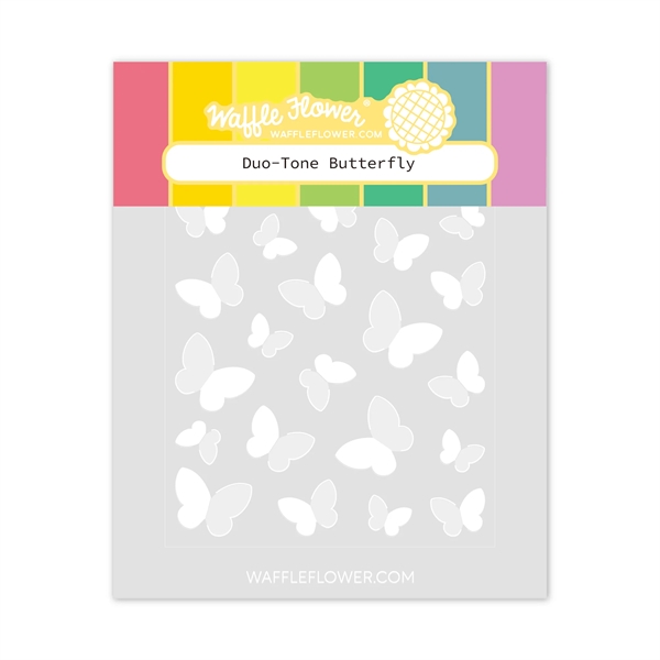 Waffle Flower Stencil Set - Duo-Tone Butterfly