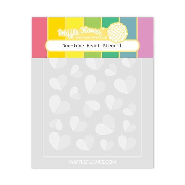 Waffle Flower Stencil Set - Duo-Tone Heart