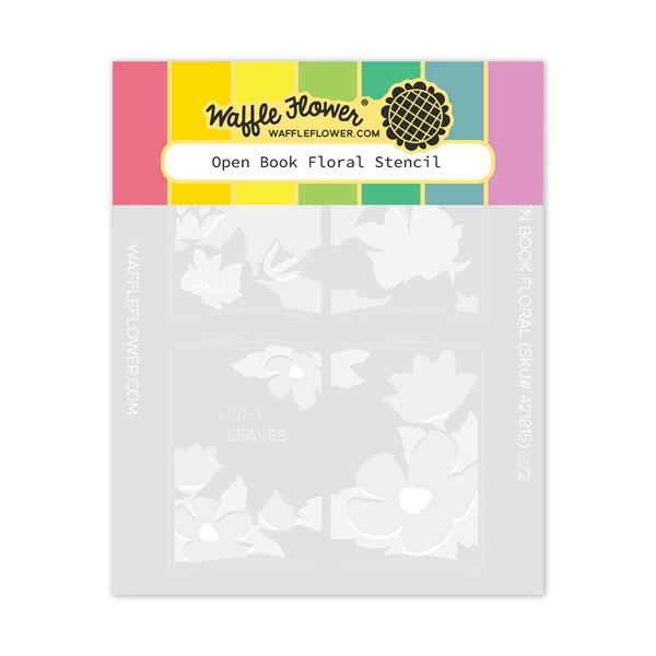 Waffle Flower Stencil Set - Open Book Floral